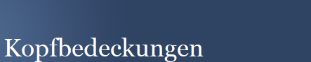 Kopfbedeckungen